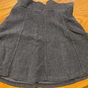 Plaid Gray School Girl Cosplay Mini Skirt,  Small, Zipper